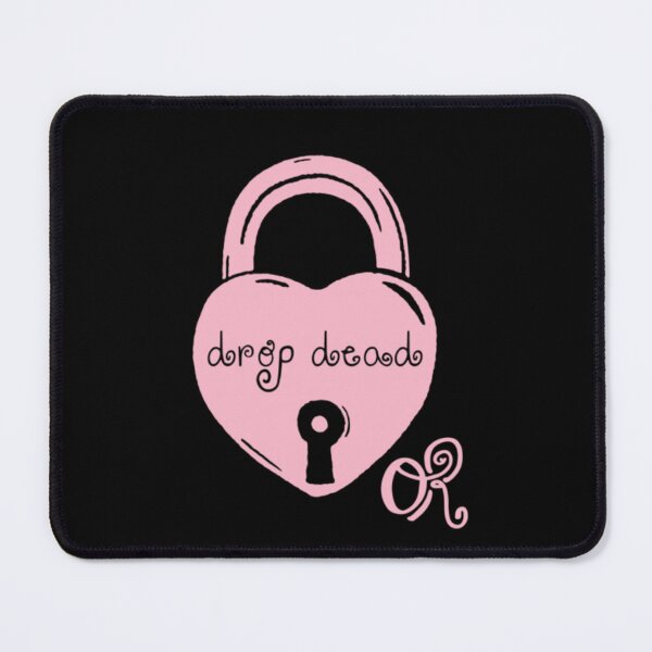 Item preview, Drop Dead Heart Shaped Padlock Pink Pastel Gothic Edgy designed and sold by VedaSeraphina.
