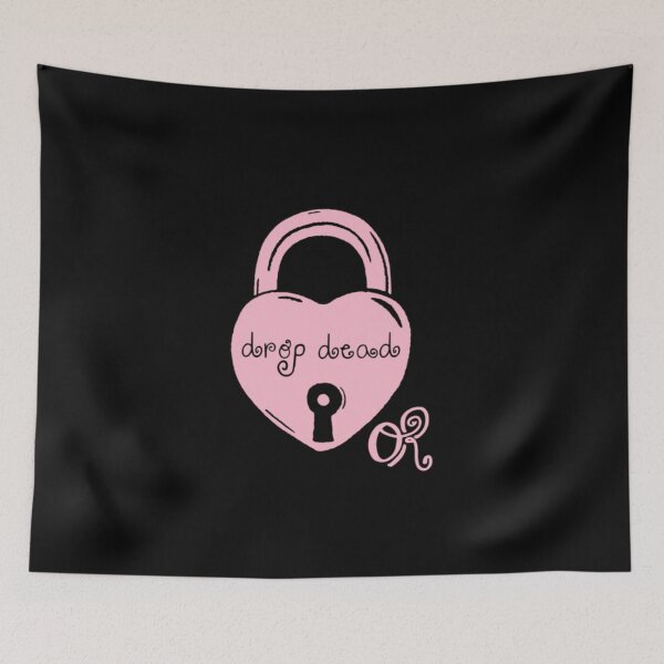 Item preview, Drop Dead Heart Shaped Padlock Pink Pastel Gothic Edgy designed and sold by VedaSeraphina.