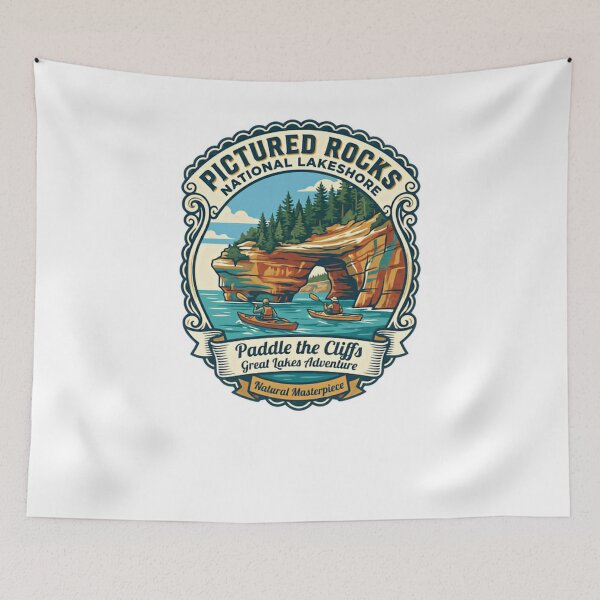 Item preview, Pictured Rocks National Lakeshore Paddle The Cliffs Great Lakes Adventure Natural Masterpiece Kayaking Travel designed and sold by Simsimah26Parks.