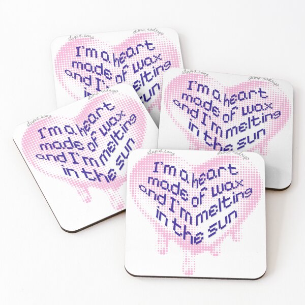 Item preview, Olivia Rodrigo stupid song Melting Heart Lyric Art designed and sold by AestheteArchive.