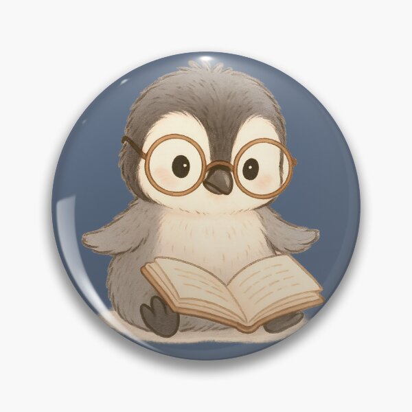 Item preview, Bookworm Penguin Sticker, Cute Reading Penguin Gift for Book Lovers designed and sold by PebsPebs.