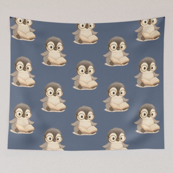 Item preview, Bookworm Penguin Sticker, Cute Reading Penguin Gift for Book Lovers designed and sold by PebsPebs.