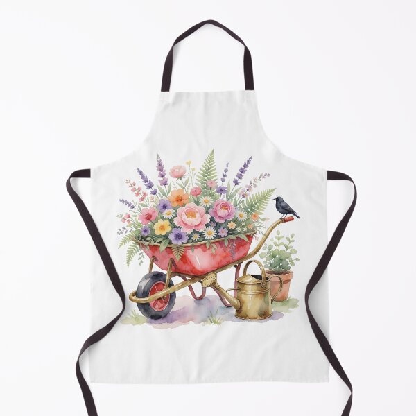 Item preview, Flower Wheelbarrow Sticker | Cottage Garden Decor designed and sold by AillustriaAK.