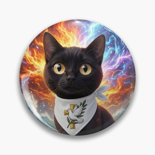 Item preview, Meow and Amen Black Cat Poster designed and sold by Pioneer Spirit Market.