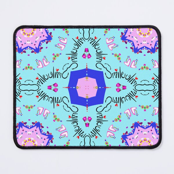 Item preview, Vibrant Blue and Pink Geometric Mandala designed and sold by Tinsleybluebell.