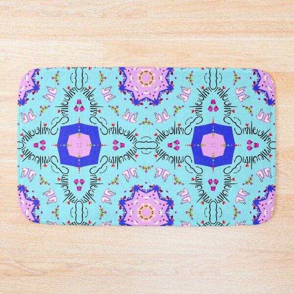Item preview, Vibrant Blue and Pink Geometric Mandala designed and sold by Tinsleybluebell.