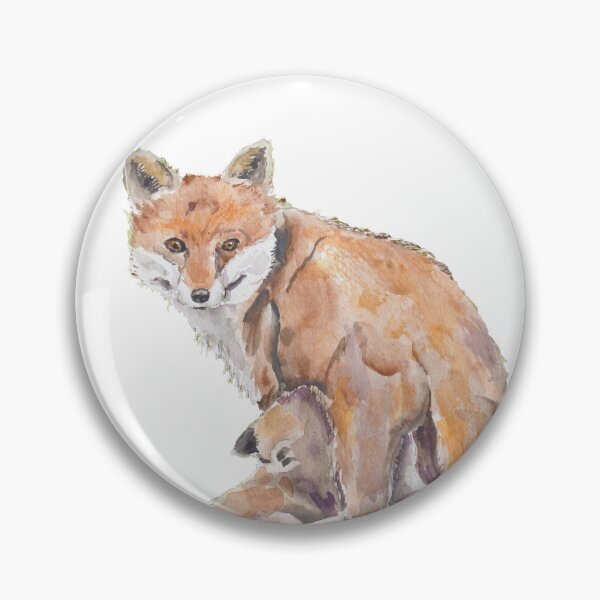 Item preview, fox baby drinking milk watercolour  painting no background designed and sold by ColorandColor.