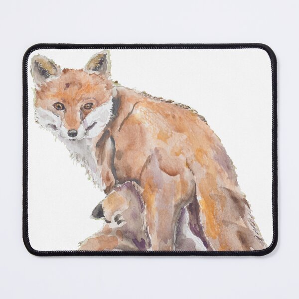 Item preview, fox baby drinking milk watercolour  painting no background designed and sold by ColorandColor.