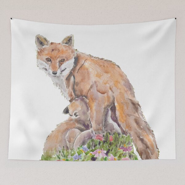 Item preview, fox baby drinking milk watercolour  painting no background designed and sold by ColorandColor.