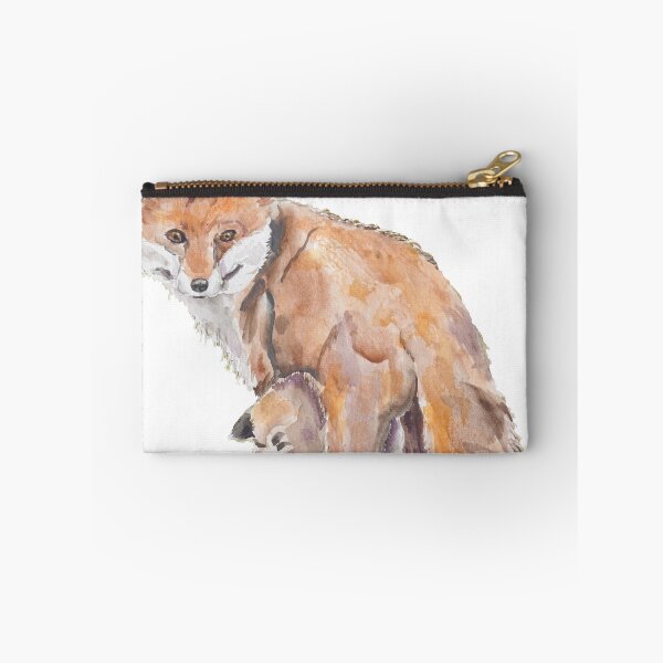 Item preview, fox baby drinking milk watercolour  painting no background designed and sold by ColorandColor.