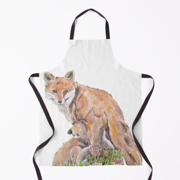 Item preview, fox baby drinking milk watercolour painting no background designed and sold by ColorandColor.