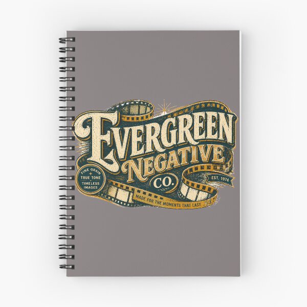 Item preview, Evergreen Negative Co. Analog Film Logo designed and sold by Golden Era Studio.