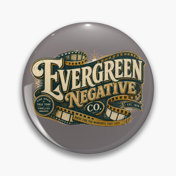 Item preview, Evergreen Negative Co. Analog Film Logo designed and sold by Golden Era Studio.