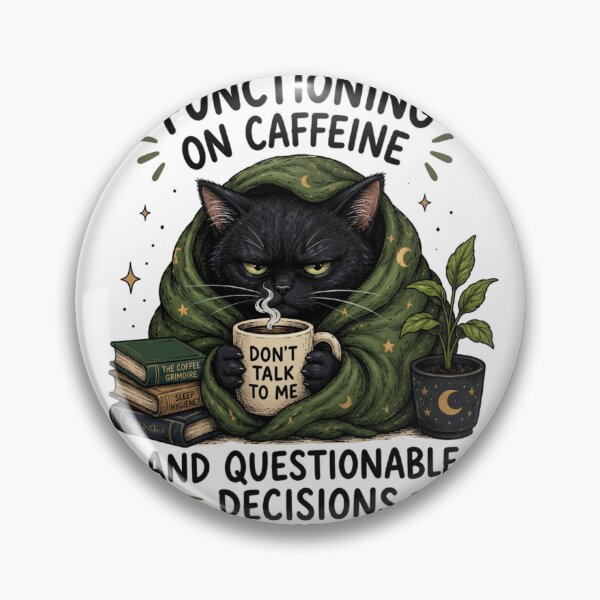 Item preview, cat drinking coffee designed and sold by Kokoruja Shop.