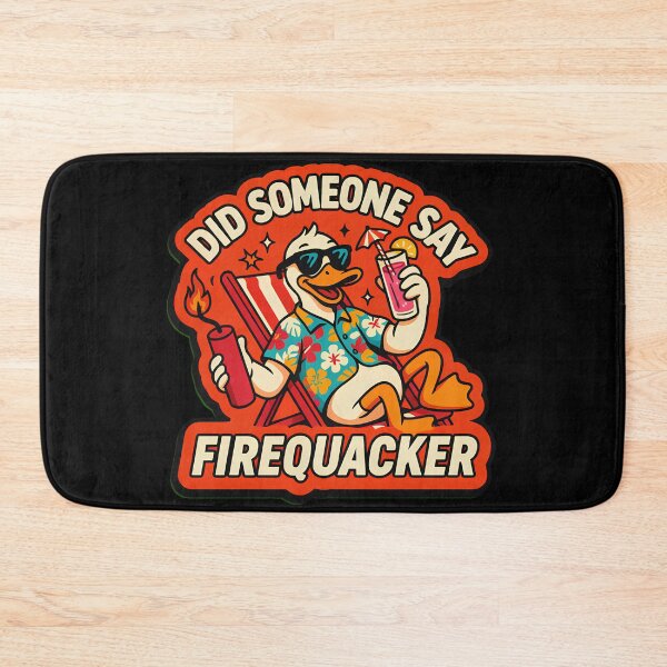 Item preview, Did Someone Say Firequacker Funny Hawaiian Beach Duck 4th of July designed and sold by DejvArtist.