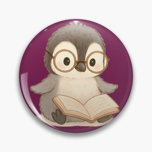 Item preview, Cute Penguin Reading Book, Kawaii Gift Sticker for Teachers and Book Lovers designed and sold by PebsPebs.