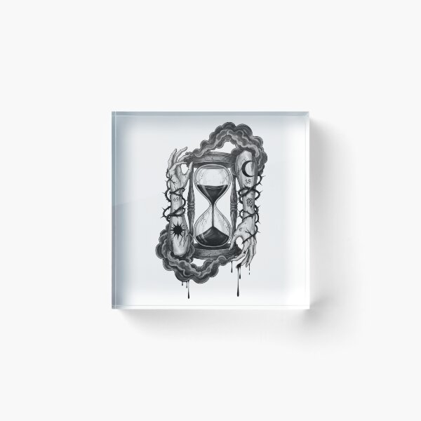 Item preview, Dark Surreal Hourglass Illustration designed and sold by ghostlogic-th.