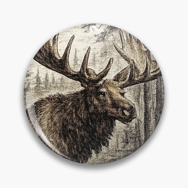 Item preview, Bull Elk Crossing the Forest designed and sold by KrungiT Design .