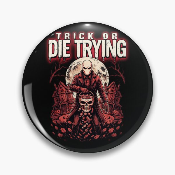 Item preview, Trick or Die Trying, Masked Killer Halloween Horror Vintage designed and sold by CryptReel.