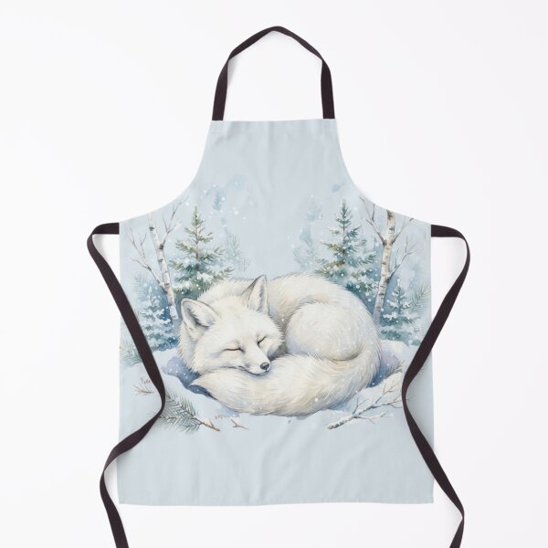 Item preview, Sleeping Snow Fox Winter Watercolor designed and sold by CalmCapy Co.