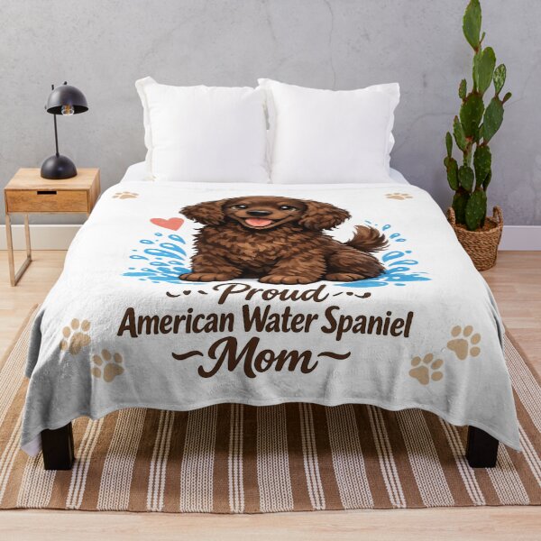 Item preview, Proud American Water Spaniel Mom Cute Dog Lover Vintage Puppy Design designed and sold by FurAndFlaireg.