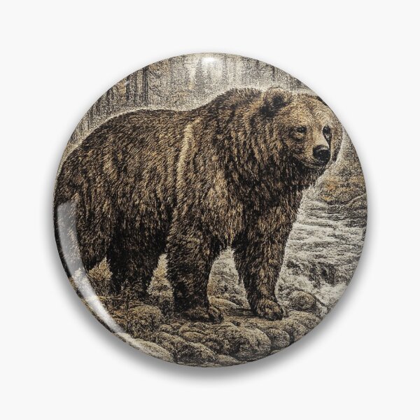 Item preview, Grizzly Bear Watching the River designed and sold by KrungiT Design .
