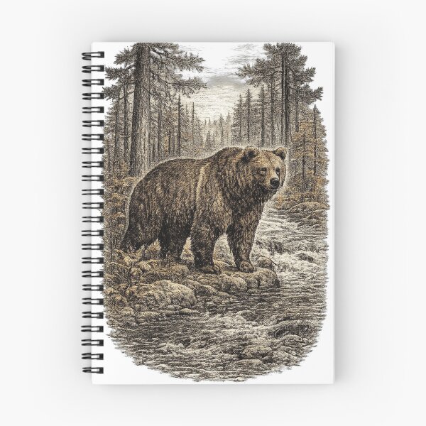 Item preview, Grizzly Bear Watching the River designed and sold by KrungiT Design .