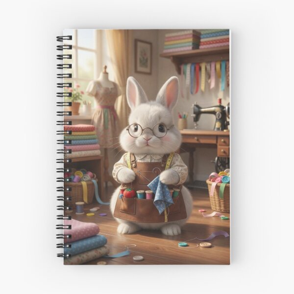 Item preview, Cute Crafter Rabbit with Glasses Seamstress designed and sold by lovelistivkaa.