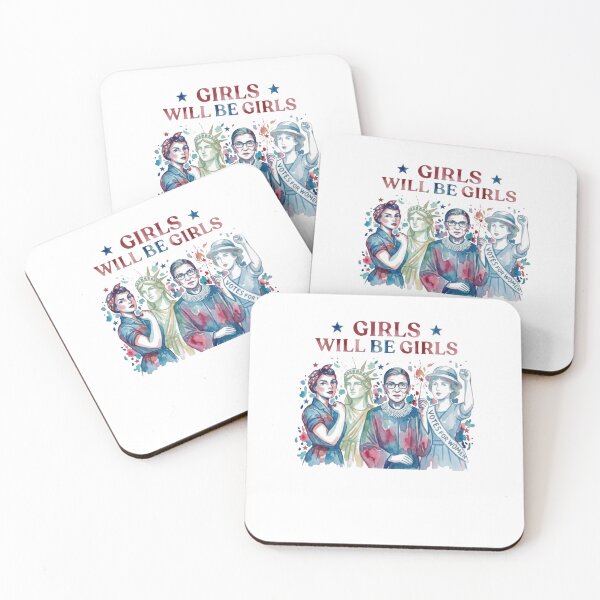 Item preview, Girls Will Be Girls Feminist Patriotic Women Empowerment 4th of July designed and sold by ajifujpost.