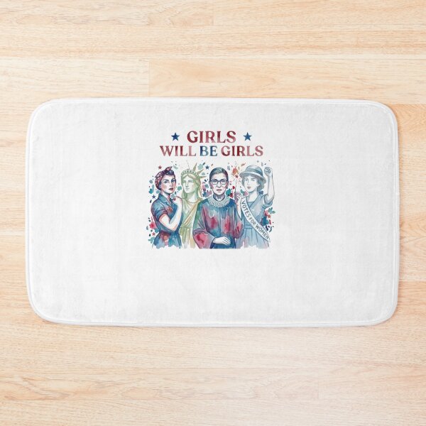 Item preview, Girls Will Be Girls Feminist Patriotic Women Empowerment 4th of July designed and sold by ajifujpost.