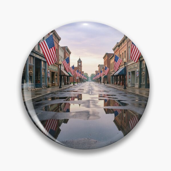 Item preview, Vintage Small Town America Main Street designed and sold by Home Decor Art.