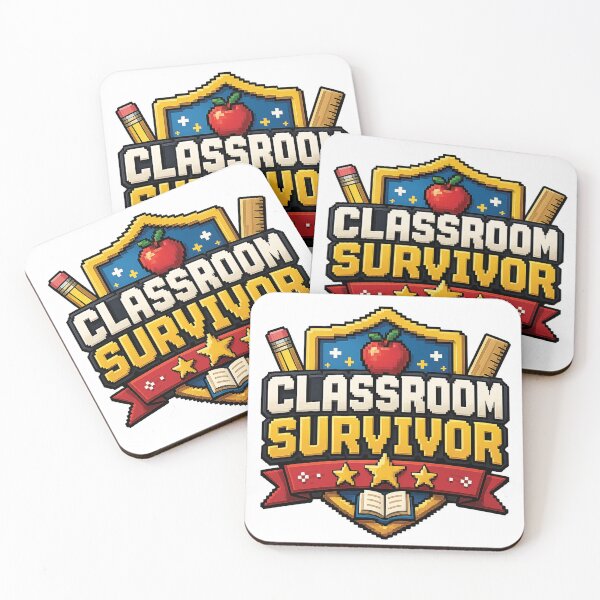 Item preview, Classroom Survivor Funny Teacher Gaming Achievement Badge designed and sold by mansourhamid.
