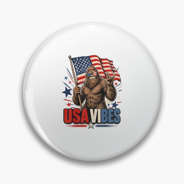 Item preview, USA Vibes Bigfoot American Flag Patriotic Sasquatch Funny 4th Of July designed and sold by ajifujpost.