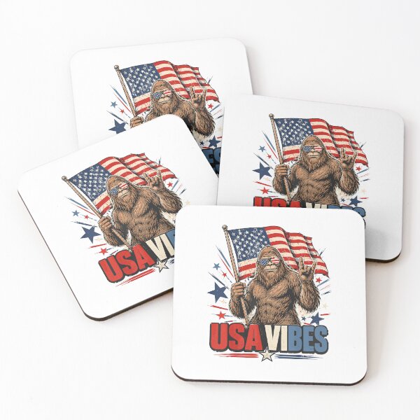 Item preview, USA Vibes Bigfoot American Flag Patriotic Sasquatch Funny 4th Of July designed and sold by ajifujpost.