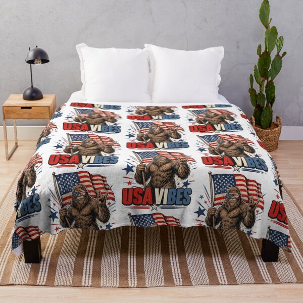 Item preview, USA Vibes Bigfoot American Flag Patriotic Sasquatch Funny 4th Of July designed and sold by ajifujpost.