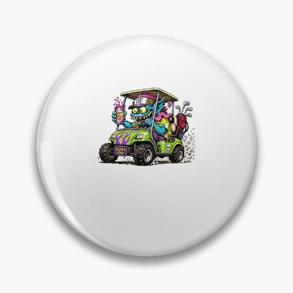 Item preview, Zoombie Golf Cart Hotrod Golf Car Cartoon Graphic designed and sold by ajifujpost.