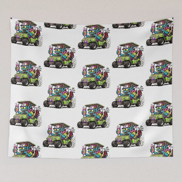 Item preview, Zoombie Golf Cart Hotrod Golf Car Cartoon Graphic designed and sold by ajifujpost.