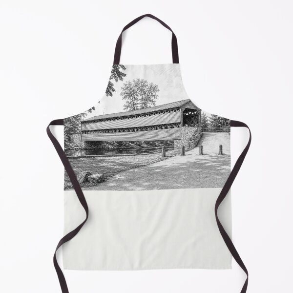 Item preview, Graphene sketch of Sachs Covered Bridge Gettysburg Pennsylvania designed and sold by gotucoveredart.