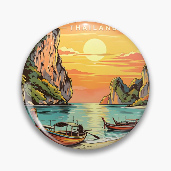 Item preview, Surin Islands - Thailand Vintage Sunset Travel Art designed and sold by Spirit of Siam.