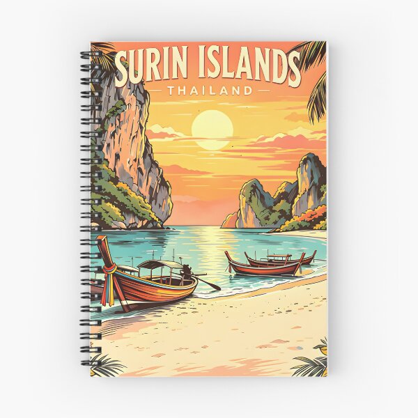 Item preview, Surin Islands - Thailand Vintage Sunset Travel Art designed and sold by Spirit of Siam.