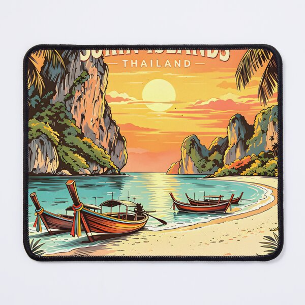 Item preview, Surin Islands - Thailand Vintage Sunset Travel Art designed and sold by Spirit of Siam.