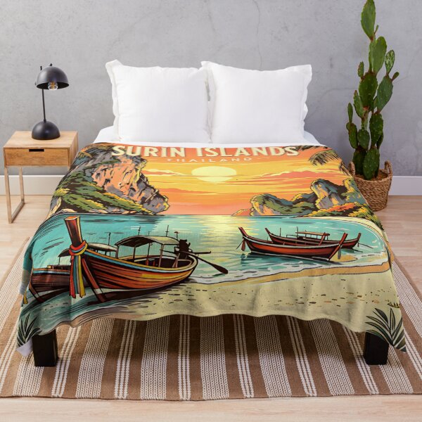 Item preview, Surin Islands - Thailand Vintage Sunset Travel Art designed and sold by Spirit of Siam.