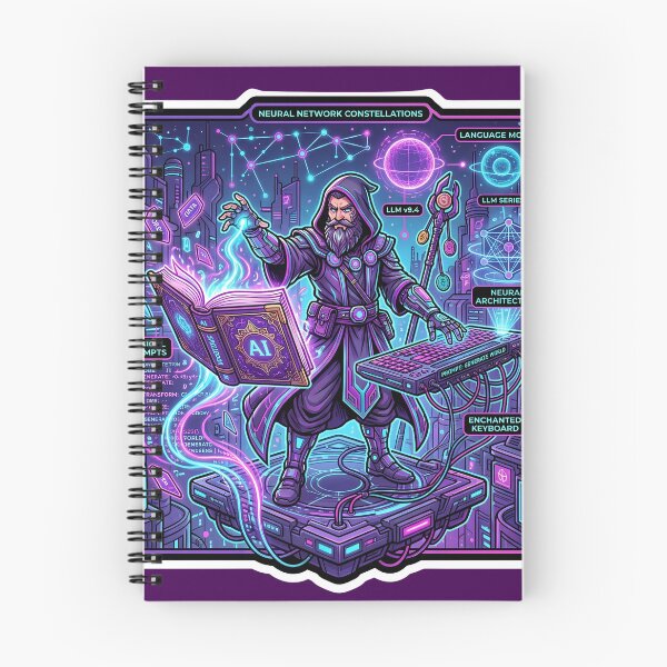 Item preview, The Spellbook Wizard & Neural Networks designed and sold by mancikart.