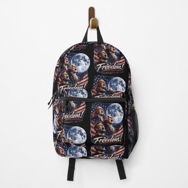 Item preview, Patriotic Founding Fathers Howling Full Moon Freedom USA Flag designed and sold by ajifujpost.