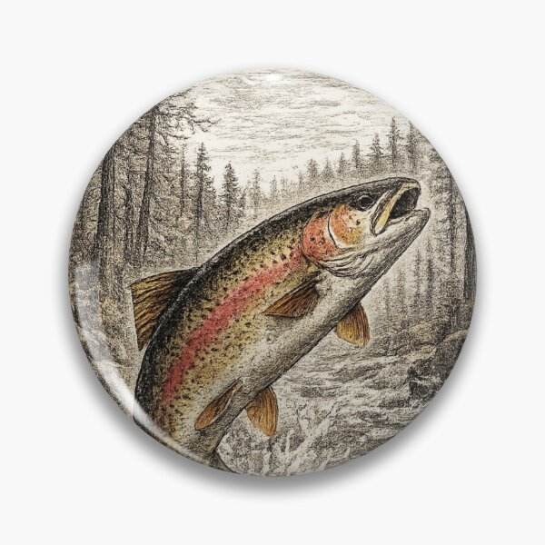 Item preview, Rainbow Trout Upstream Leap designed and sold by KrungiT Design .