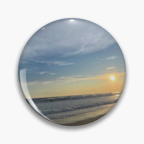 Item preview, Golden sunset over the vast ocean sandy beach designed and sold by Art of Momenz.