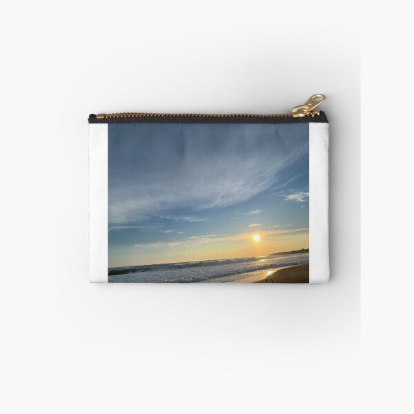 Item preview, Golden sunset over the vast ocean sandy beach designed and sold by Art of Momenz.