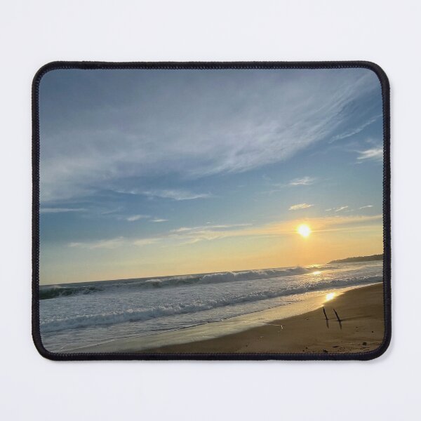 Item preview, Golden sunset over the vast ocean sandy beach designed and sold by Art of Momenz.
