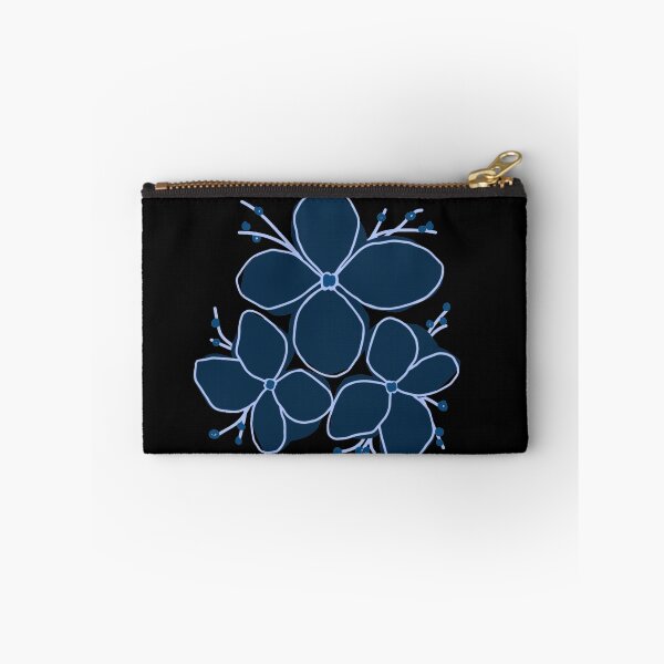 Item preview, Minimalist Indigo Botanical Blooms – Modern Navy Floral Art designed and sold by Jyoti-Quotes.