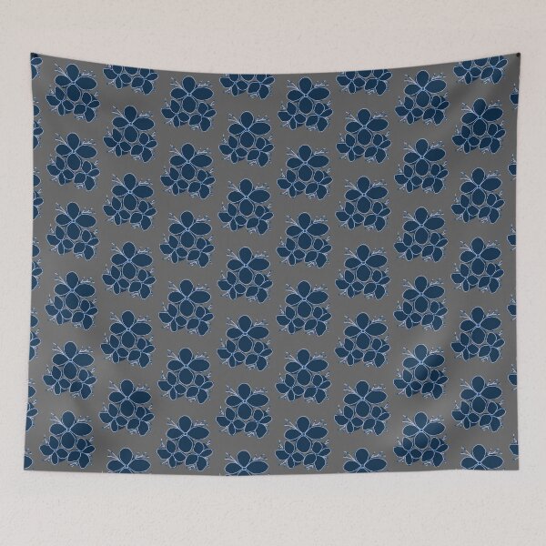 Item preview, Minimalist Indigo Botanical Blooms – Modern Navy Floral Art designed and sold by Jyoti-Quotes.